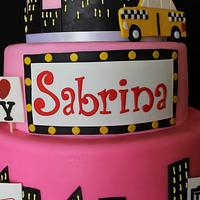 NYC themed birthday cake