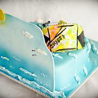 Kite surf cake