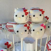 Hello kitty cake pops