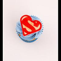 Superman Valentines Cupcakes