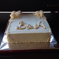 Romantic Engagement Cake 