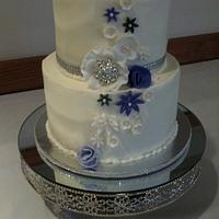 Purple Sparkle Wedding Cake