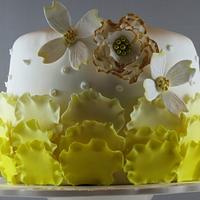 Yellow ombre Birthday cake