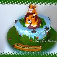 The lions on the cake