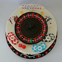 Vegas Roulette themed cake
