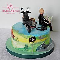 Painted Cake for motorcyclist, journalist and photographer