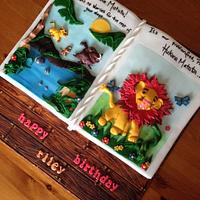 Lion King-Open Book Cake