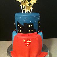 Superheroes Birthday Cake