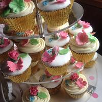 Christening cake and cupcakes