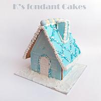 Mint & Blue 3d Gingerbread houses