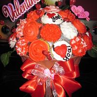 Valentine's Day Cupcake Bouquet! 