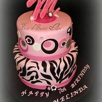 Girly Zebra Cake