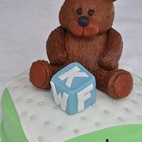 Bear Baby Shower Cake 