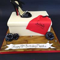 Louboutin Themed Shoe Box Cake