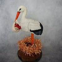 Stork and baby Stork and baby