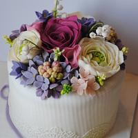 flower bouquet cake