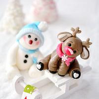 Rudolph the red nosed reindeer cake topper