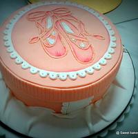 Peachy Ballerina cake