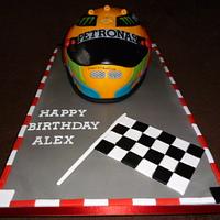Lewis Hamilton's F1 Helmet Birthday Cake