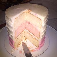 Two-toned  buttercream cake