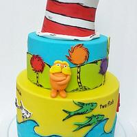 CAT IN THE HAT AND LORAX CAKE