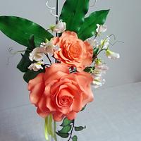 Salmon Rose Spray for Mothers Day