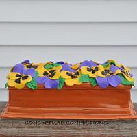 Pansy Window Box Cake
