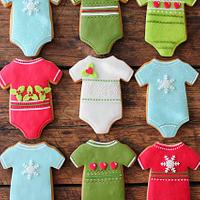 Christmas baby vest cookies
