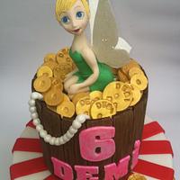 Tinkerbell and the pirates themed birthday cake
