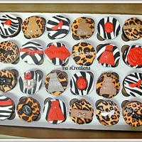 Zebra / Cheetah Fashion Kupcakes.