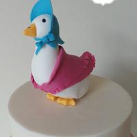 Jemima puddleduck christening cake