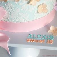 Shabby Chic Sweet 16 Cake
