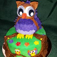 3D owl cake 3D owl cake