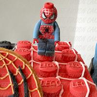 Superhero Lego cake