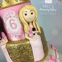 Two princesses birthday cake 