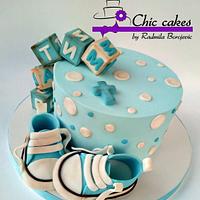 Blue baby cake