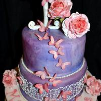 Victorian Butterfly Cake