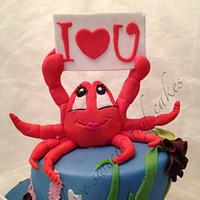 Fun Valentines Cake Fish / Crab cake 