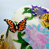 Hand-Painted Butterfly Garden