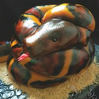 3D snake cake