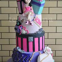 Shopaholic themed debut cake