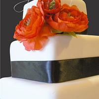 Modern Black & White Wedding Cake