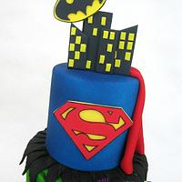 Mini 3 Tier Superhero Cake!