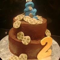 Cookie Monster cake