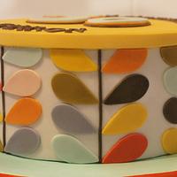 Orla Kiely inspired birthday cake.