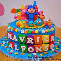 Pocoyo and friends birthday cake 