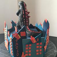 Godzilla Birthday Cake 