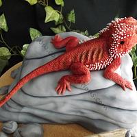 Bearded Dragon Cake