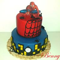 Spiderman birthday cake