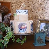 Cake with pictures of hunting